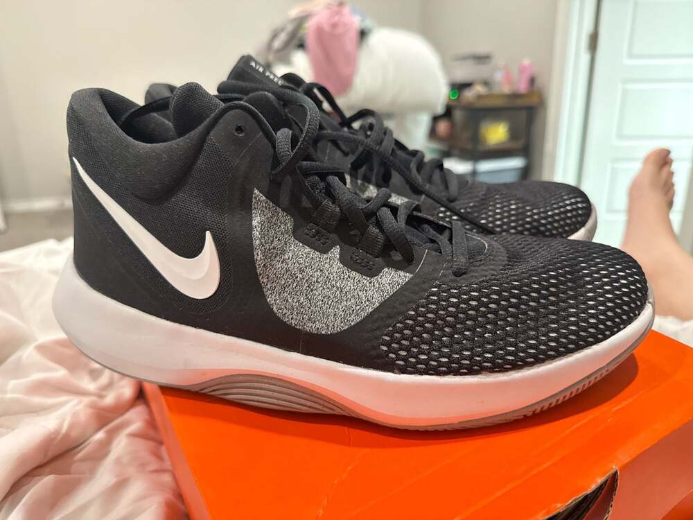Nike Air Precision II Basketball Shoes Black White AA7069-001